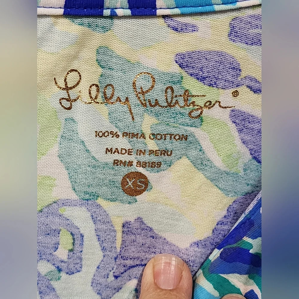Lilly Pulitzer Riva Dress in the Wade and Sea Pattern Summer Resort Size XS - Picture 7 of 8